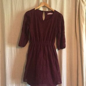 Lace maroon dress